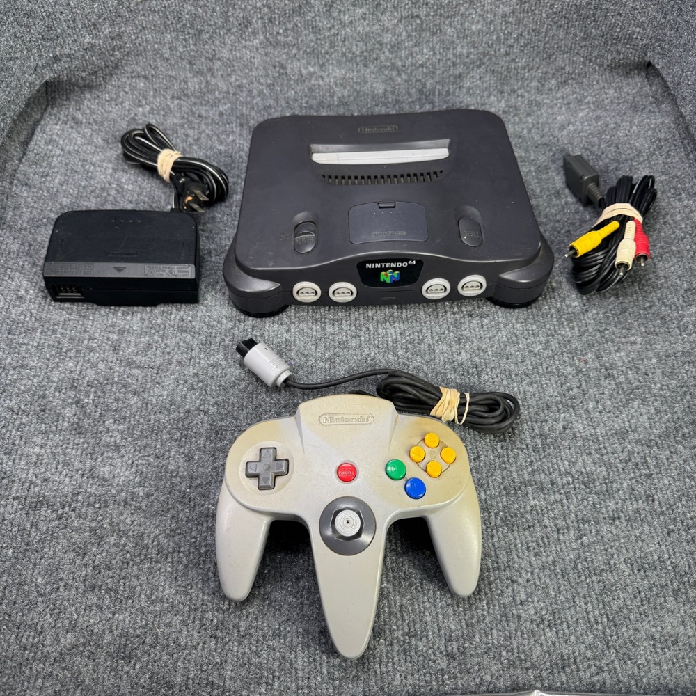 Nintendo 64 N64 Console Bundle Charcoal Gray Grey Retro NUS-001